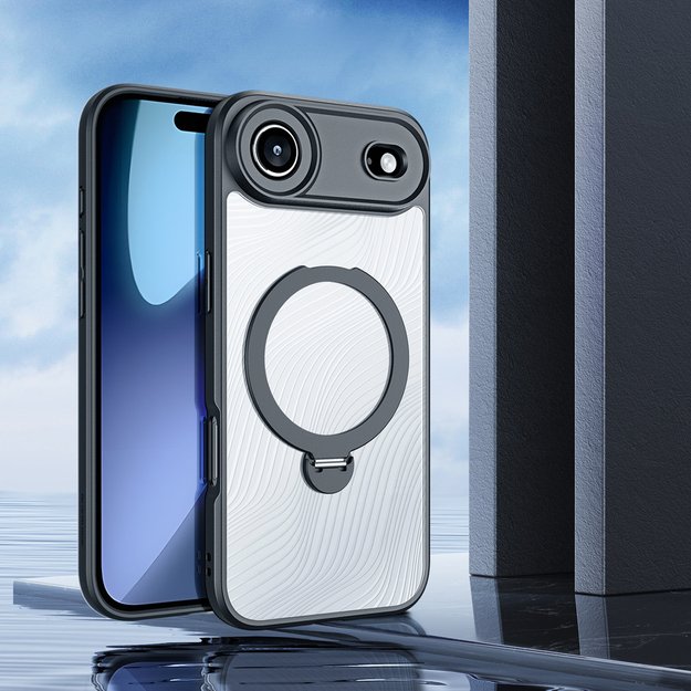 Dux Ducis Aimo Mag Case with Magnetic Ring and Stand for iPhone 17 Air – Black 2