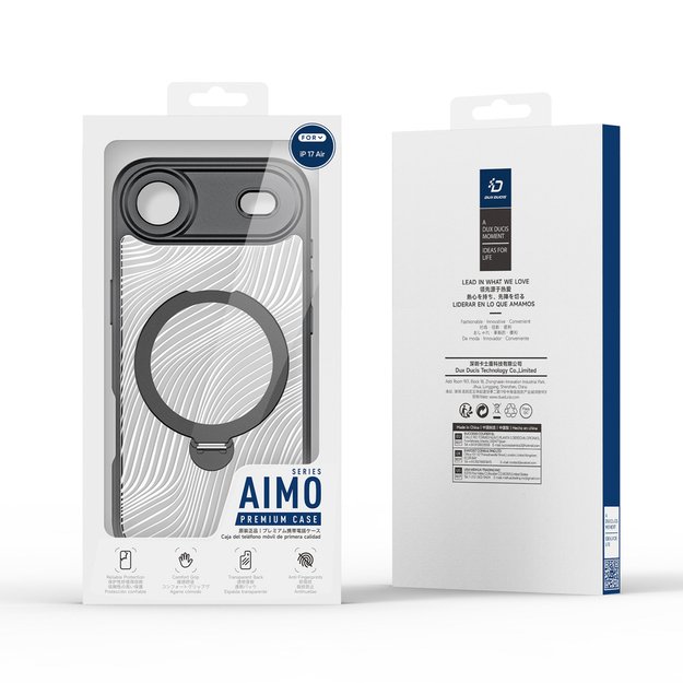 Dux Ducis Aimo Mag Case with Magnetic Ring and Stand for iPhone 17 Air – Black 8