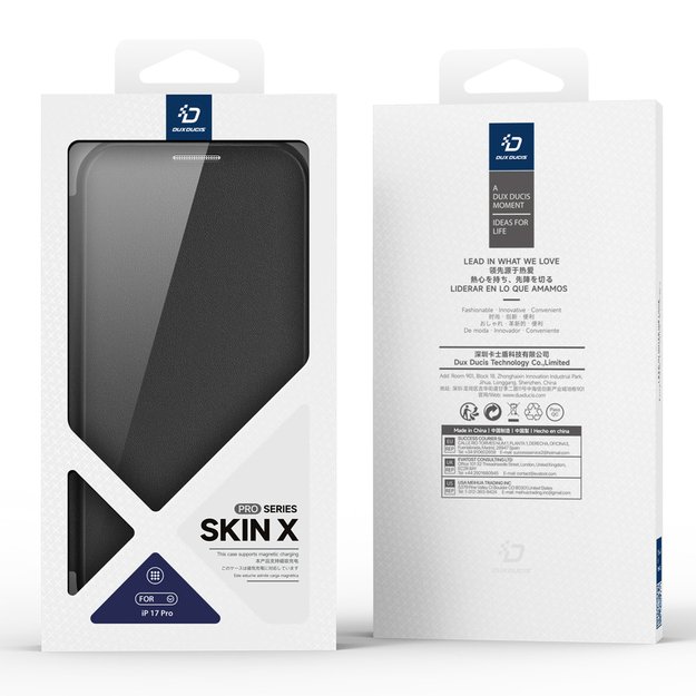 Dux Ducis Skin X Pro Case for iPhone 17 Pro with Wallet, MagSafe Compatible - Black 2