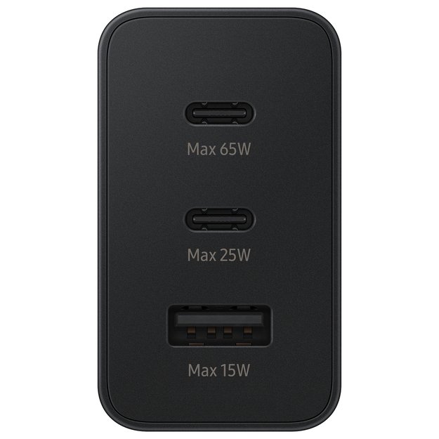 Samsung charger 2x USB Type C / USB PPS, Power Delivery PD 65W, QC 3.0, AFC, FCP black (EP-T6530NBEGEU) 3