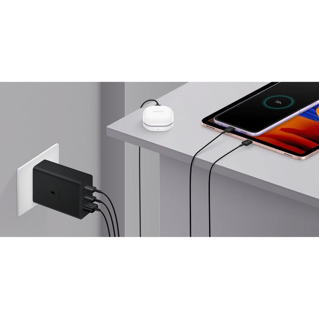 Samsung charger 2x USB Type C / USB PPS, Power Delivery PD 65W, QC 3.0, AFC, FCP black (EP-T6530NBEGEU) 5