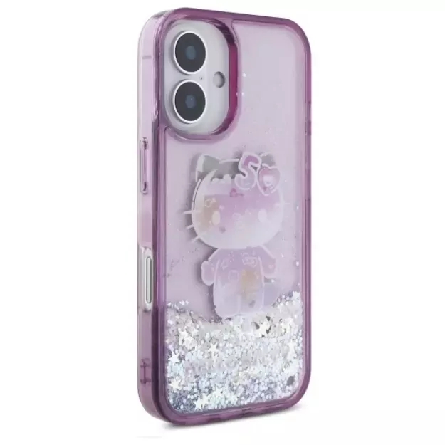 Hello Kitty Liquid Glitter 50TH Anniversary Party iPhone 16 Case - Purple 12