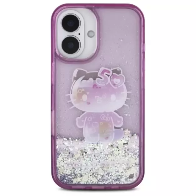 Hello Kitty Liquid Glitter 50TH Anniversary Party iPhone 16 Case - Purple 8