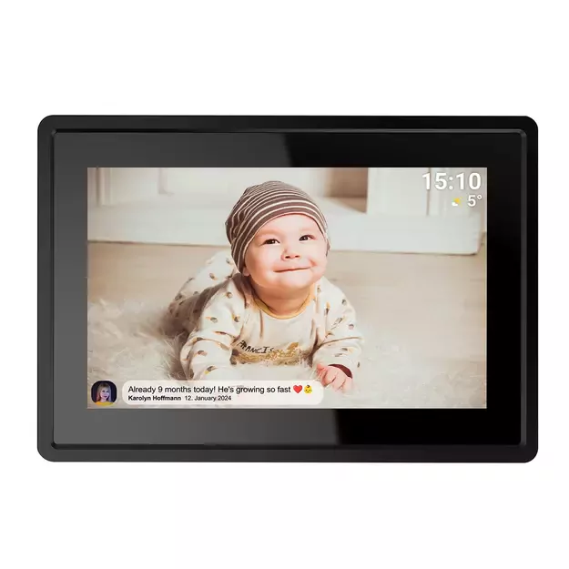 Denver Frameo PFF-1021B 10.1&quot  Digital Frame - Black