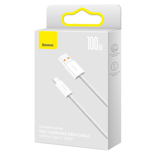 Baseus Dynamic Series USB cable - USB Type C 100W 2m white (CALD000702) 4