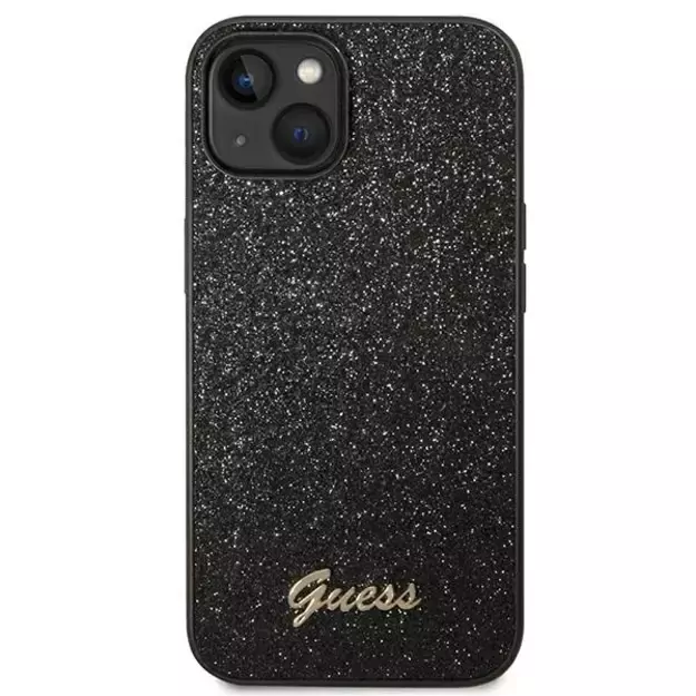 Guess GUHCP14MHGGSHK iPhone 14 Plus 6,7  czarny/black hard case Glitter Script 2