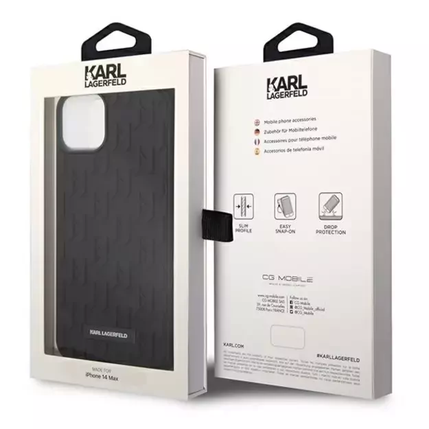 Karl Lagerfeld KLHCP14MRUPKLPK iPhone 14 Plus 6,7  hardcase czarny/black 3D Monogram 14