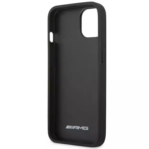 AMG AMHCP14MGSEBK iPhone 14 Plus 6,7 &quot black / black hardcase Leather Debossed Lines 6