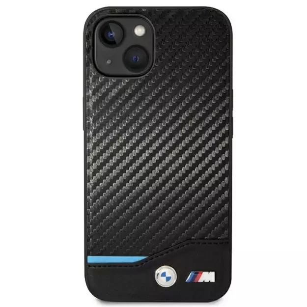 Case BMW BMHCP14S22NBCK iPhone 14 6.1 &quot black / black Leather Carbon 9