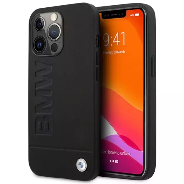 Etui BMW BMHMP14XSLLBK iPhone 14 Pro Max 6,7  czarny/black hardcase Signature Logo Imprint Magsafe