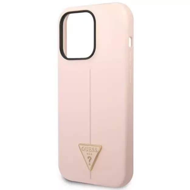 Guess GUHCP14LSLTGP iPhone 14 Pro 6.1&quot  pink/pink hardcase Silicone Triangle 5