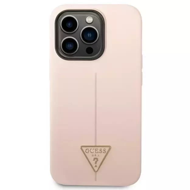 Guess GUHCP14LSLTGP iPhone 14 Pro 6.1&quot  pink/pink hardcase Silicone Triangle 2