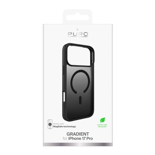 Puro Gradient TPU MagSafe Compatible Case for iPhone 17 Pro - Black 1