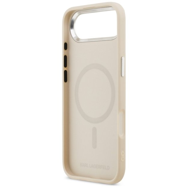 Karl Lagerfeld Karl &amp  Choupette Pins MagSafe Case for iPhone Air - Beige 6