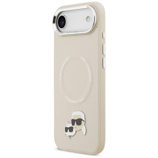 Karl Lagerfeld Karl &amp  Choupette Pins MagSafe Case for iPhone Air - Beige 1