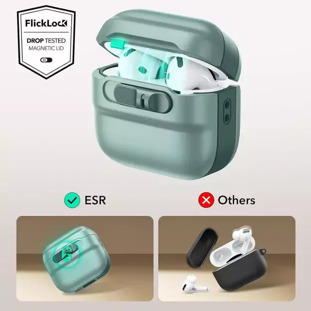 ESR Pulse Halolock Magsafe Case for AirPods 4 - Green 3