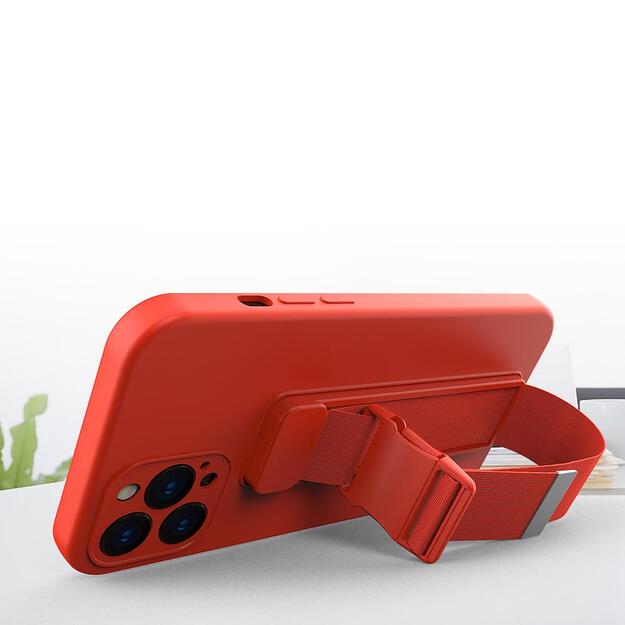 Rope case gel case with a chain lanyard bag lanyard iPhone XR red 23