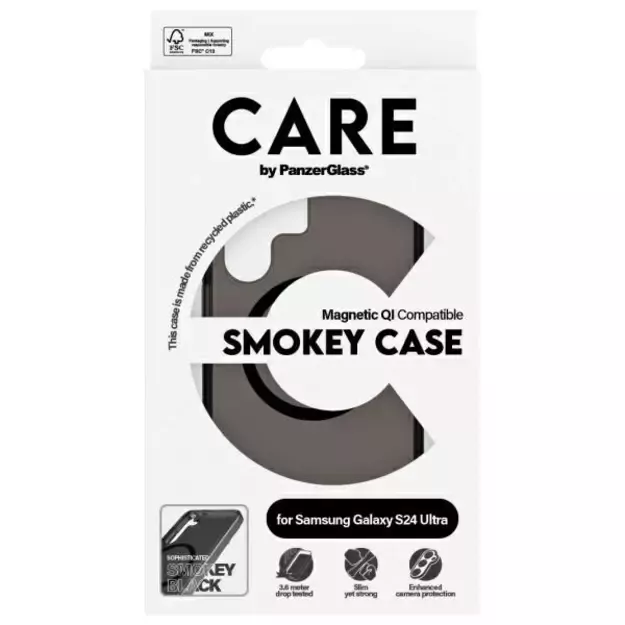 Etui CARE by PanzerGlass Flagship QI Case na Samsung Galaxy S24 Ultra - czarne 3