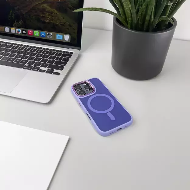 Wozinsky Fashion Case with MagSafe for Samsung Galaxy S24 FE - Purple 4