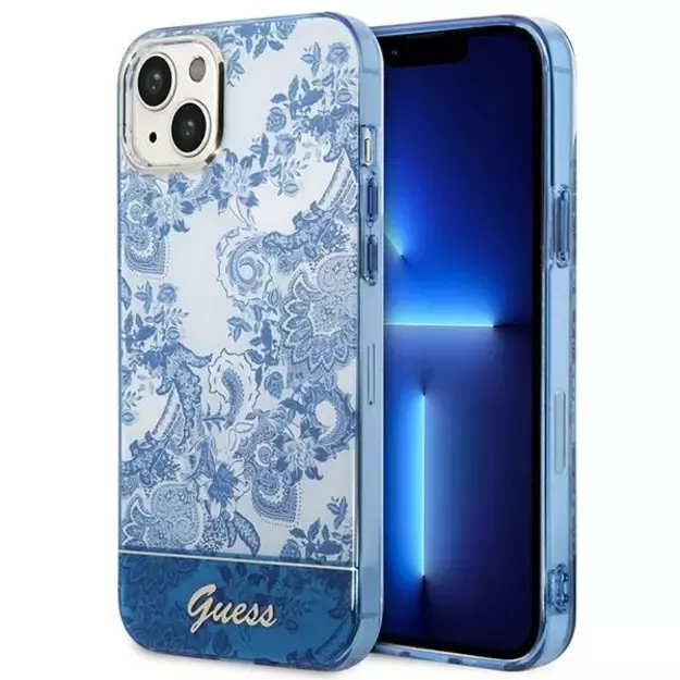Guess GUHCP14MHGPLHB iPhone 14 Plus 6.7&quot  blue/blue hardcase Porcelain Collection