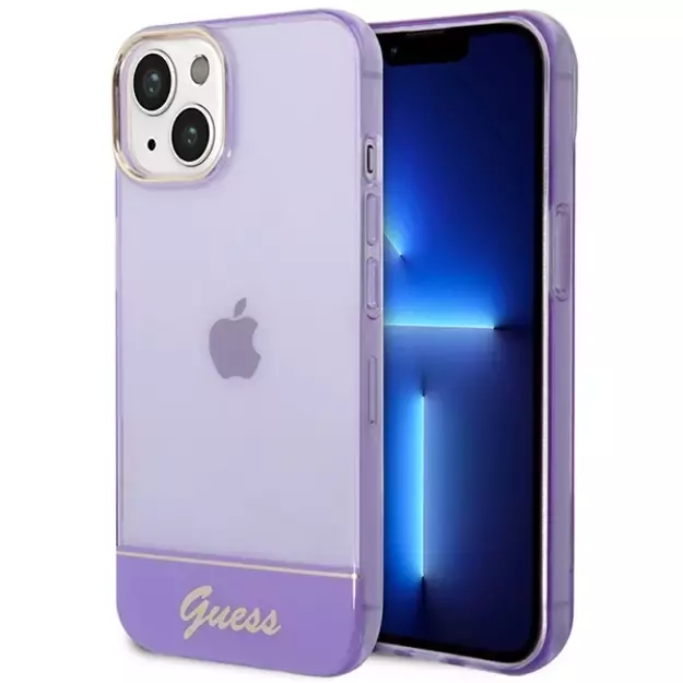 Guess Translucent iPhone 14 6.1&quot  Case - Purple