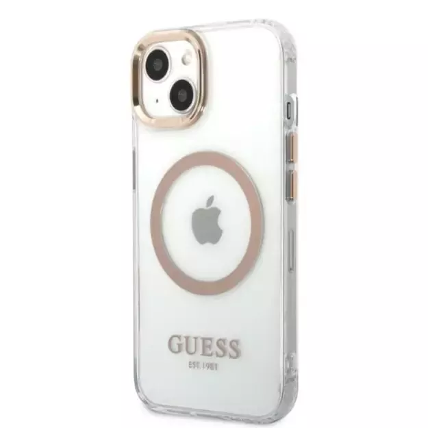 Guess GUHMP13MHTRMD iPhone 13 6.1 &quot gold / gold hard case Metal Outline Magsafe 9