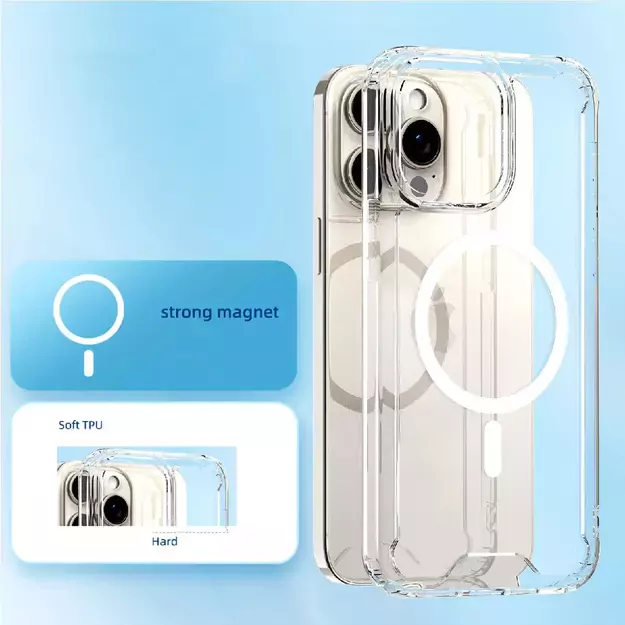 Wozinsky Clear Corner Case MagSafe for Samsung Galaxy S24 FE - Clear 7