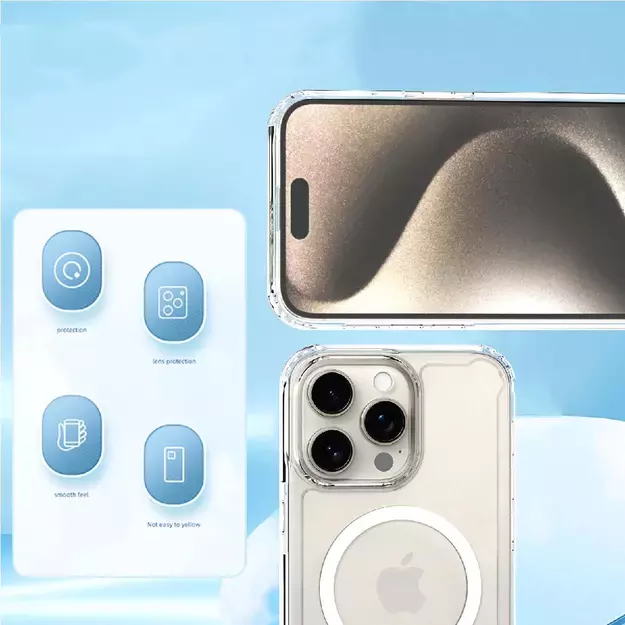 Wozinsky Clear Corner Case MagSafe for Samsung Galaxy S24 FE - Clear 6