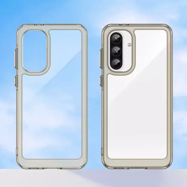 Outer Space Case for Samsung Galaxy A26 Cover with Flexible Frame - Semi-Transparent, Black 2