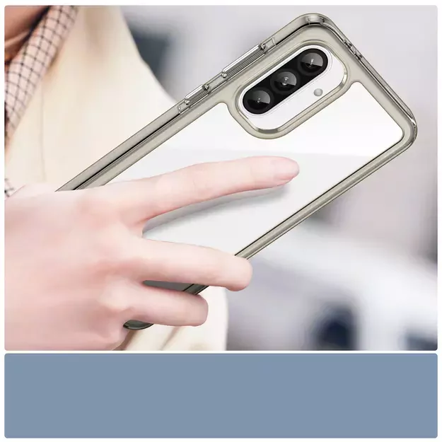 Outer Space Case for Samsung Galaxy A26 Cover with Flexible Frame - Semi-Transparent, Black 5