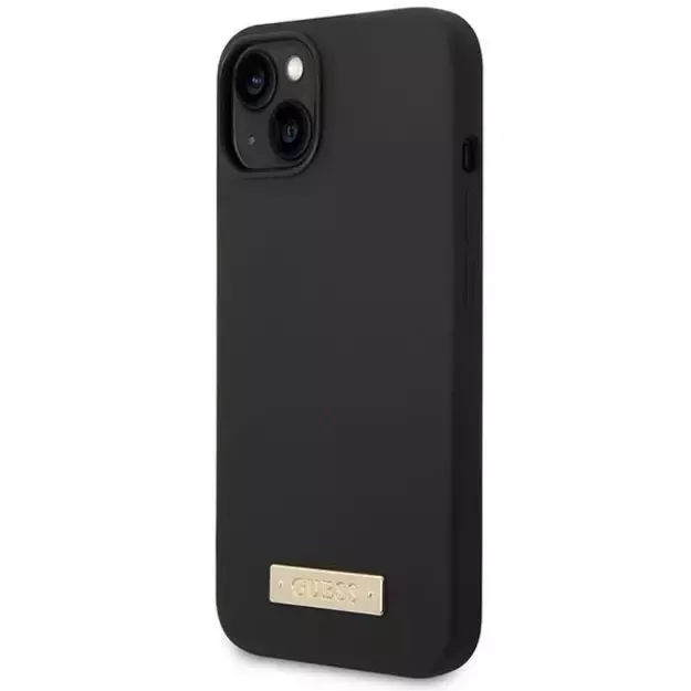 Guess GUHMP14MSBPLK iPhone 14 Plus 6.7&quot  black/black hard case Silicone Logo Plate MagSafe 1