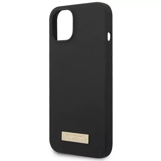 Guess GUHMP14MSBPLK iPhone 14 Plus 6.7&quot  black/black hard case Silicone Logo Plate MagSafe 5