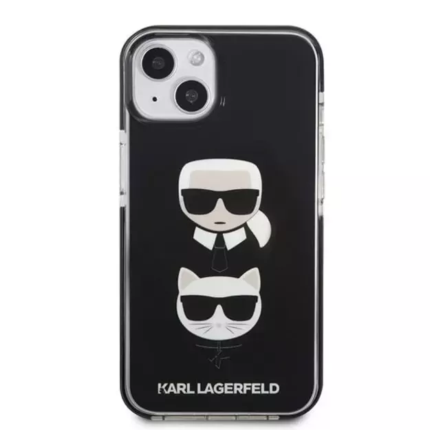 Karl Lagerfeld KLHCP13STPE2TK iPhone 13 mini 5,4 &quot hardcase black / black Karl &amp  Choupette Head 2