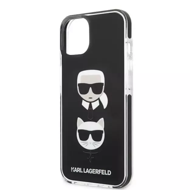 Karl Lagerfeld KLHCP13STPE2TK iPhone 13 mini 5,4 &quot hardcase black / black Karl &amp  Choupette Head 5