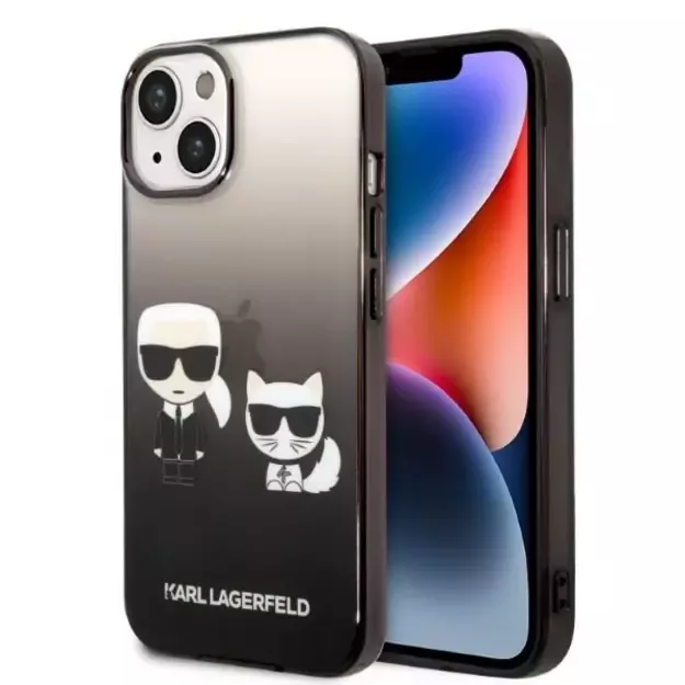 Karl Lagerfeld KLHCP14STGKCK iPhone 14 6,1 &quot hardcase black / black Gradient Ikonik Karl &amp  Choupette