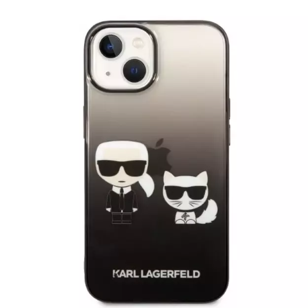Karl Lagerfeld KLHCP14STGKCK iPhone 14 6,1 &quot hardcase black / black Gradient Ikonik Karl &amp  Choupette 9