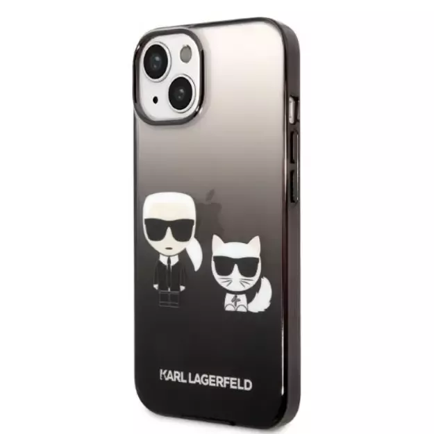 Karl Lagerfeld KLHCP14STGKCK iPhone 14 6,1 &quot hardcase black / black Gradient Ikonik Karl &amp  Choupette 8