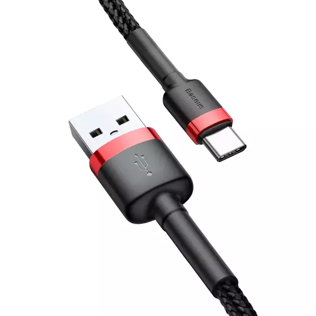 Baseus Cafule USB-A / USB-C QC 3.0 3A cable 1 m - black and red 6