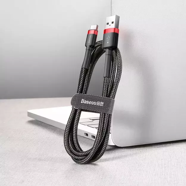 Baseus Cafule USB-A / USB-C QC 3.0 3A cable 1 m - black and red 4