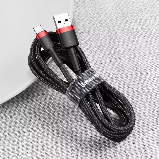 Baseus Cafule USB-A / USB-C QC 3.0 3A cable 1 m - black and red 2