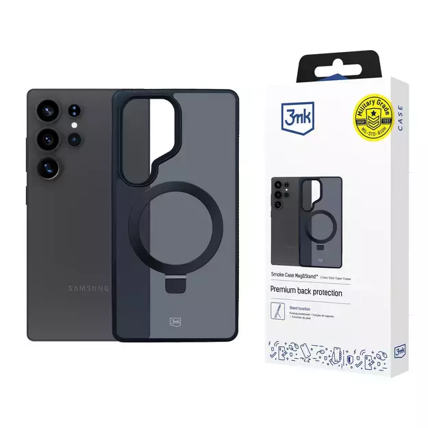 3mk Smoke Case Mag&amp Stand for Samsung Galaxy S25 Ultra - Black