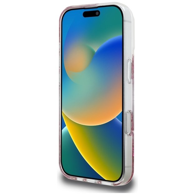 Guess HC Resin Bottom Glitter MagSafe Case for iPhone 16 Pro Max - Pink 4