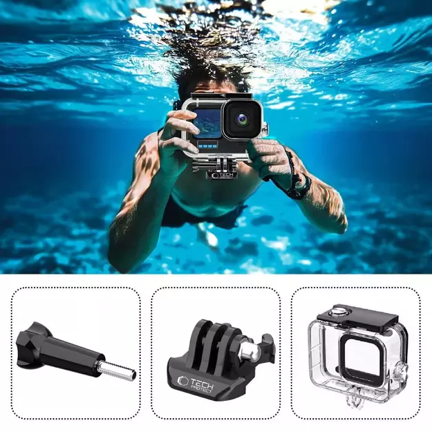 Tech-Protect GA200 Waterproof Case for GoPro Hero 9 / 10 / 11 / 12 - Transparent 6