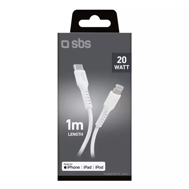 SBS TECABLELIGTC1W USB-C - Lightning Cable MFi Certified, 1m - White 15