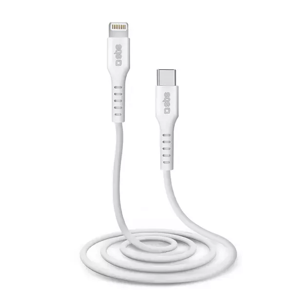 SBS TECABLELIGTC1W USB-C - Lightning Cable MFi Certified, 1m - White 9