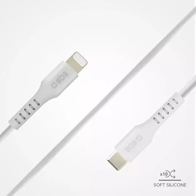 SBS TECABLELIGTC1W USB-C - Lightning Cable MFi Certified, 1m - White 13
