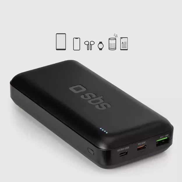 Powerbank SBS TTBB20000PD20K 20000 mAh 20W PD USB-C, USB-A, Micro-USB - black 13