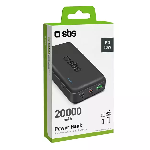 Powerbank SBS TTBB20000PD20K 20000 mAh 20W PD USB-C, USB-A, Micro-USB - black 11