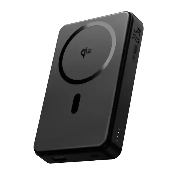 Baseus Airpow II 10000mAh Qi2 Power Bank with MagSafe 22.5W with Baseus Simple Series USB-C Cable - USB-C 20V/3A (30cm) - Black