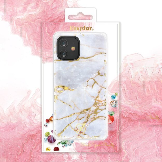 Kingxbar Agate Series case decorated printed Agate iPhone 12 mini green 4